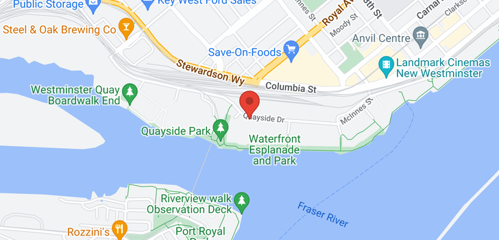 map of 105 1240 QUAYSIDE DRIVE